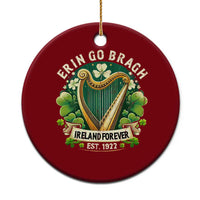 Irish Pride Ceramic Ornament Ireland Forever Erin Go Bragh Est 1922 Harp Shamrock - Wonder Print Shop