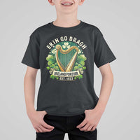 Irish Pride T Shirt For Kid Ireland Forever Erin Go Bragh Est 1922 Harp Shamrock
