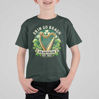 Irish Pride T Shirt For Kid Ireland Forever Erin Go Bragh Est 1922 Harp Shamrock