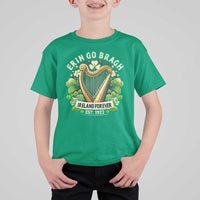 Irish Pride T Shirt For Kid Ireland Forever Erin Go Bragh Est 1922 Harp Shamrock