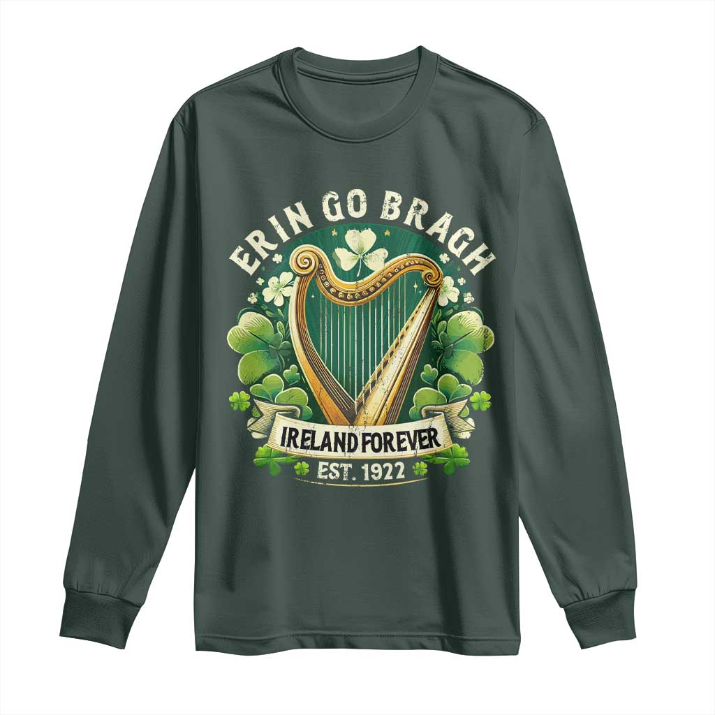 Irish Pride Long Sleeve Shirt Ireland Forever Erin Go Bragh Est 1922 Harp Shamrock