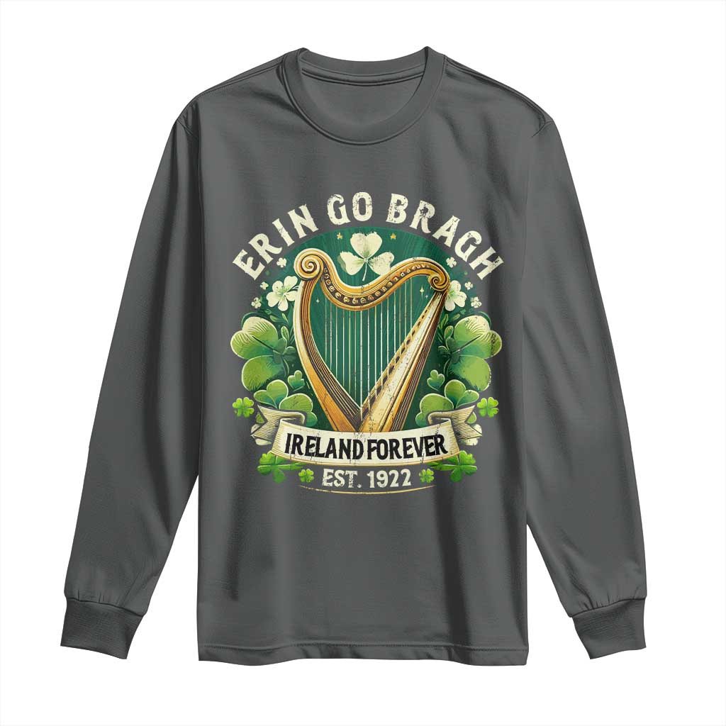 Irish Pride Long Sleeve Shirt Ireland Forever Erin Go Bragh Est 1922 Harp Shamrock