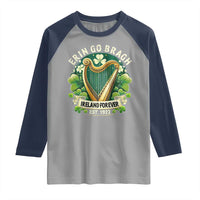 Irish Pride Raglan Shirt Ireland Forever Erin Go Bragh Est 1922 Harp Shamrock