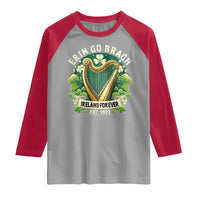 Irish Pride Raglan Shirt Ireland Forever Erin Go Bragh Est 1922 Harp Shamrock