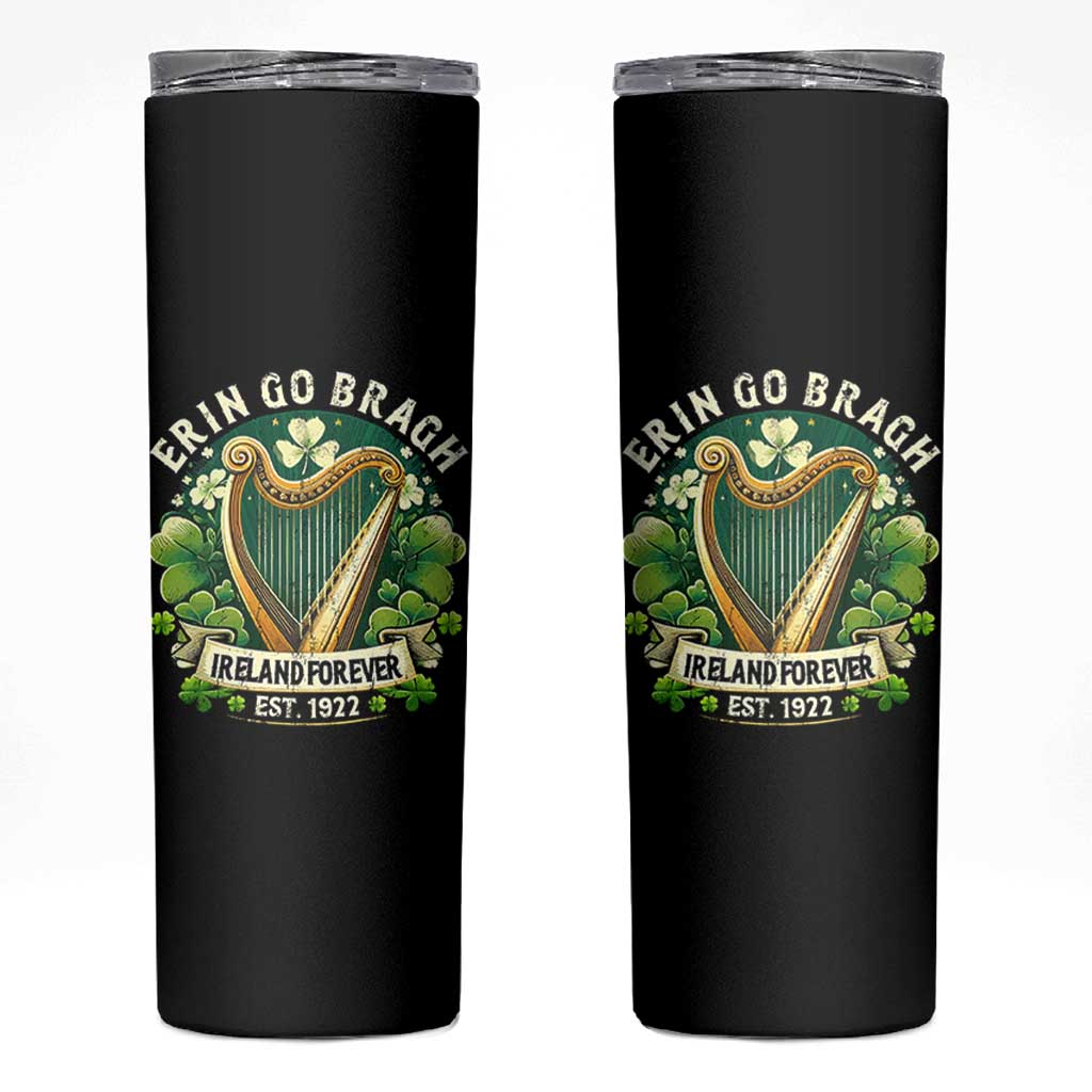 Irish Pride Skinny Tumbler Ireland Forever Erin Go Bragh Est 1922 Harp Shamrock