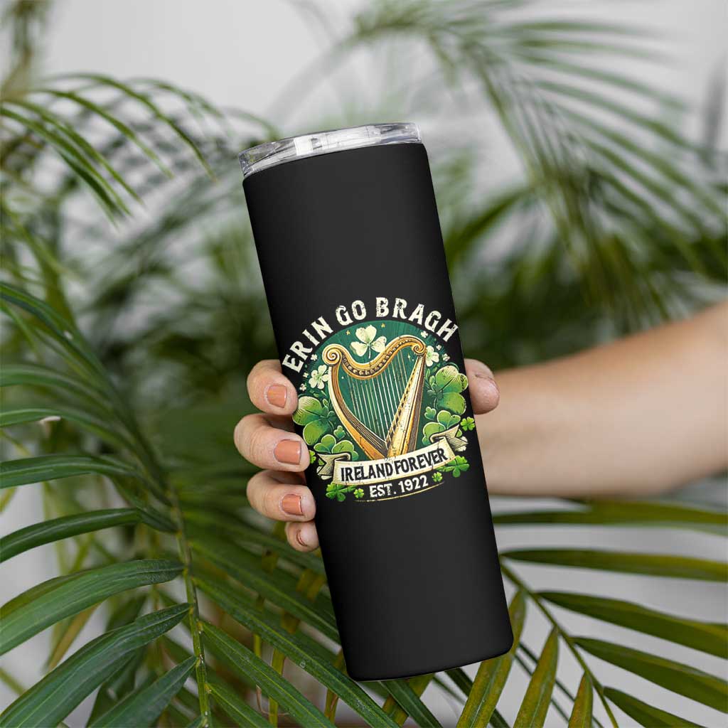 Irish Pride Skinny Tumbler Ireland Forever Erin Go Bragh Est 1922 Harp Shamrock