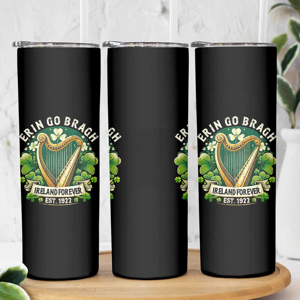 Irish Pride Skinny Tumbler Ireland Forever Erin Go Bragh Est 1922 Harp Shamrock