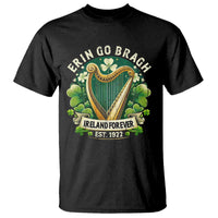Irish Pride T Shirt Ireland Forever Erin Go Bragh Est 1922 Harp Shamrock