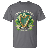 Irish Pride T Shirt Ireland Forever Erin Go Bragh Est 1922 Harp Shamrock