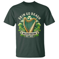 Irish Pride T Shirt Ireland Forever Erin Go Bragh Est 1922 Harp Shamrock