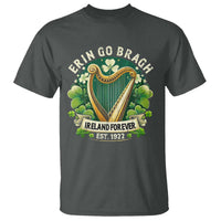 Irish Pride T Shirt Ireland Forever Erin Go Bragh Est 1922 Harp Shamrock