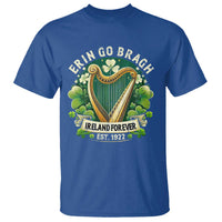 Irish Pride T Shirt Ireland Forever Erin Go Bragh Est 1922 Harp Shamrock