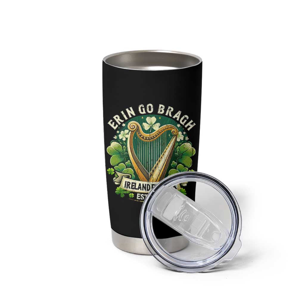 Irish Pride Tumbler Cup Ireland Forever Erin Go Bragh Est 1922 Harp Shamrock