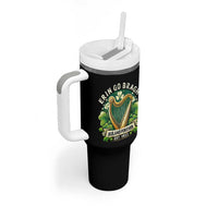 Irish Pride Tumbler With Handle Ireland Forever Erin Go Bragh Est 1922 Harp Shamrock
