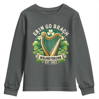 Irish Pride Youth Sweatshirt Ireland Forever Erin Go Bragh Est 1922 Harp Shamrock