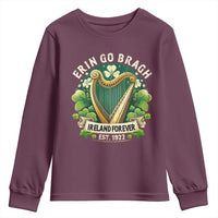 Irish Pride Youth Sweatshirt Ireland Forever Erin Go Bragh Est 1922 Harp Shamrock
