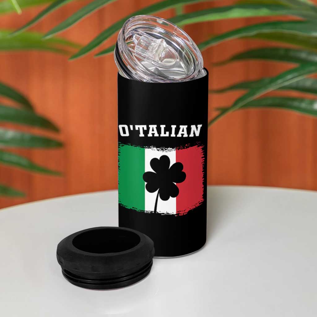 Funny Irish Italian St. Patrick's Day O'Talian 4 in 1 Can Cooler Tumbler