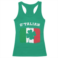 Funny Irish Italian St. Patrick's Day O'Talian Racerback Tank Top