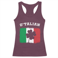 Funny Irish Italian St. Patrick's Day O'Talian Racerback Tank Top