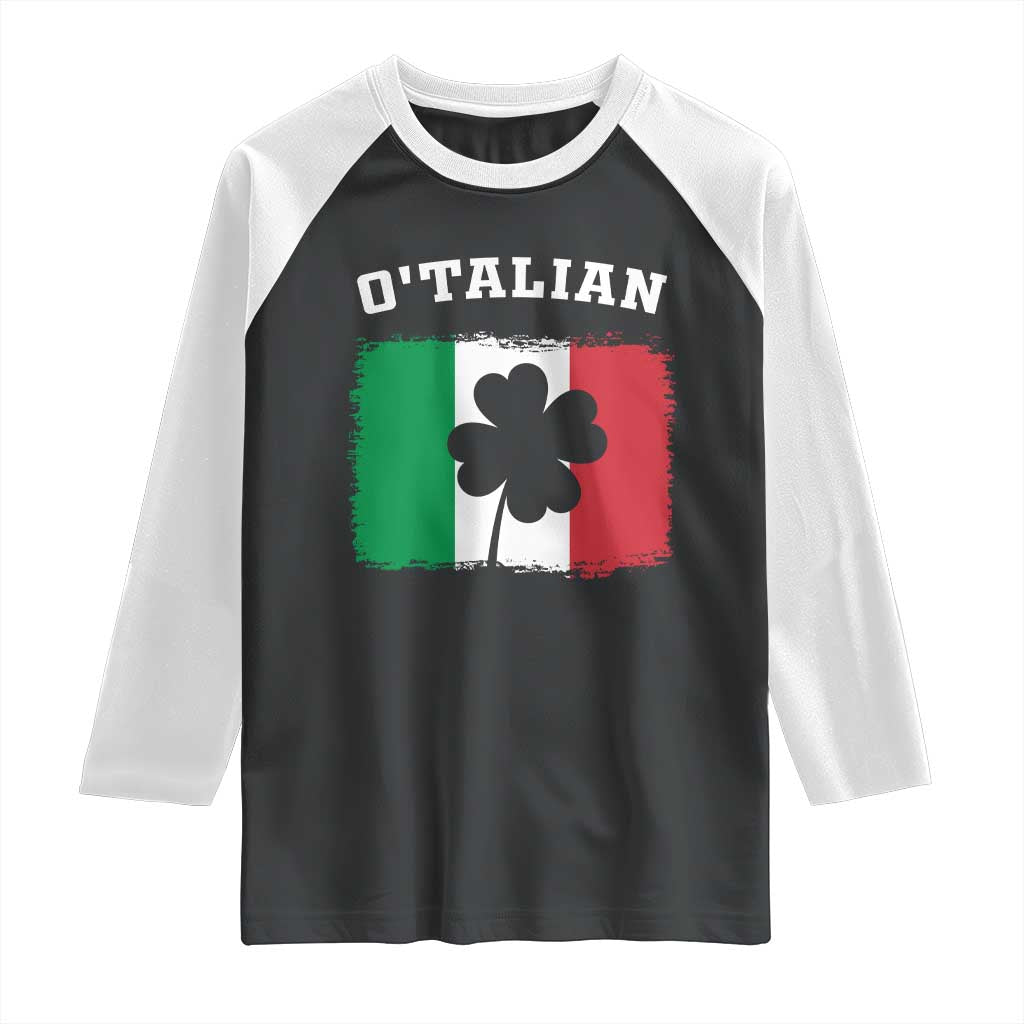 Funny Irish Italian St. Patrick's Day O'Talian Raglan Shirt