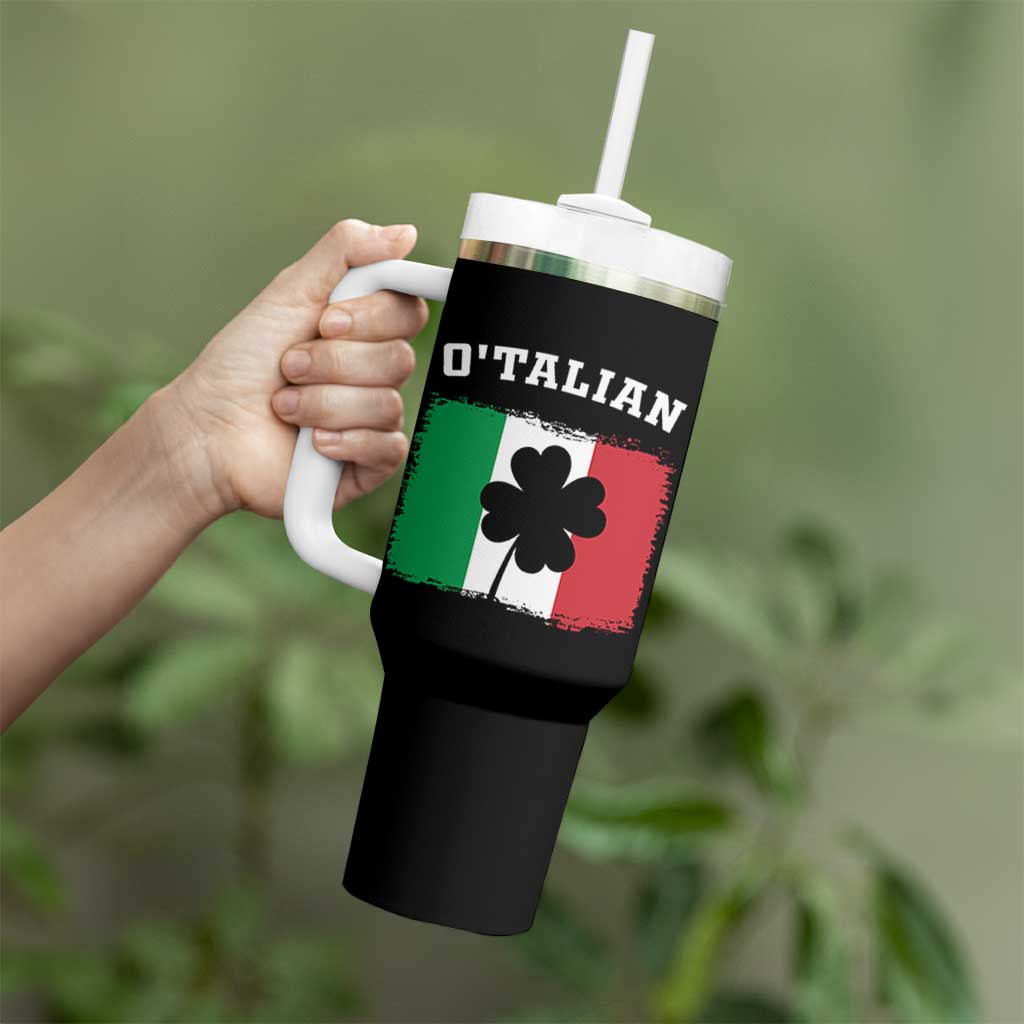 Funny Irish Italian St. Patrick's Day O'Talian Tumbler With Handle