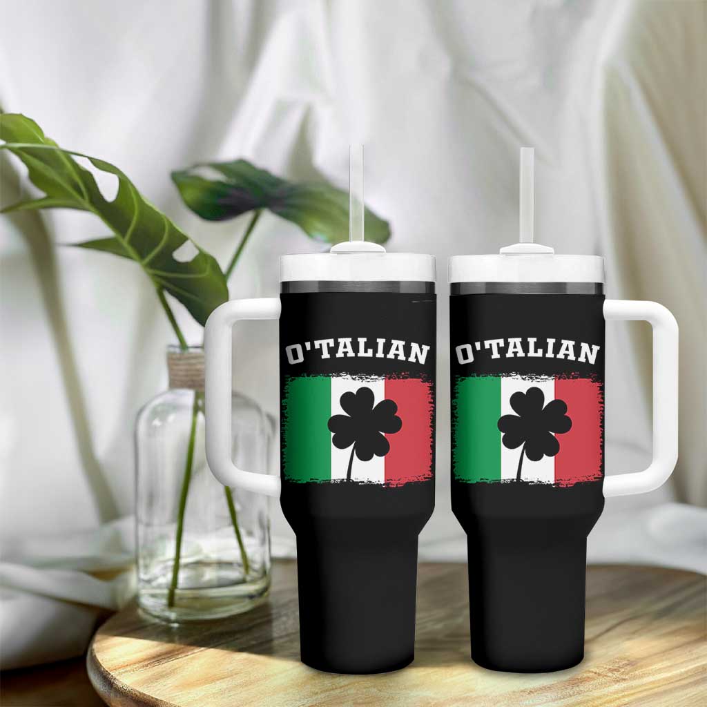 Funny Irish Italian St. Patrick's Day O'Talian Tumbler With Handle