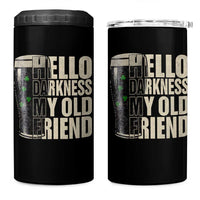 Funny St Patrick's Day Black Irish Beer 4 in 1 Can Cooler Tumbler Hello Darkness My Old Friend Shamrock - Wonder Print Shop
