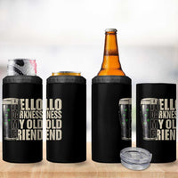 Funny St Patrick's Day Black Irish Beer 4 in 1 Can Cooler Tumbler Hello Darkness My Old Friend Shamrock - Wonder Print Shop