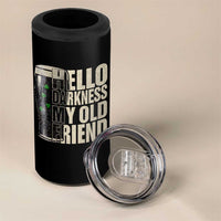 Funny St Patrick's Day Black Irish Beer 4 in 1 Can Cooler Tumbler Hello Darkness My Old Friend Shamrock - Wonder Print Shop