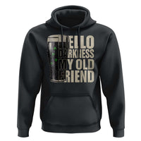 Funny St Patrick's Day Black Irish Beer Hoodie Hello Darkness My Old Friend Shamrock