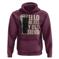 Funny St Patrick's Day Black Irish Beer Hoodie Hello Darkness My Old Friend Shamrock