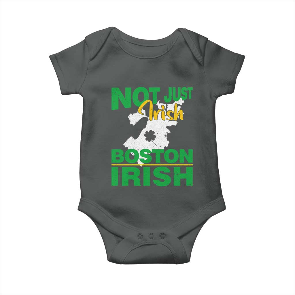 Funny Boston Irish Baby Onesie Not Just Irish Boston Irish Shamrock