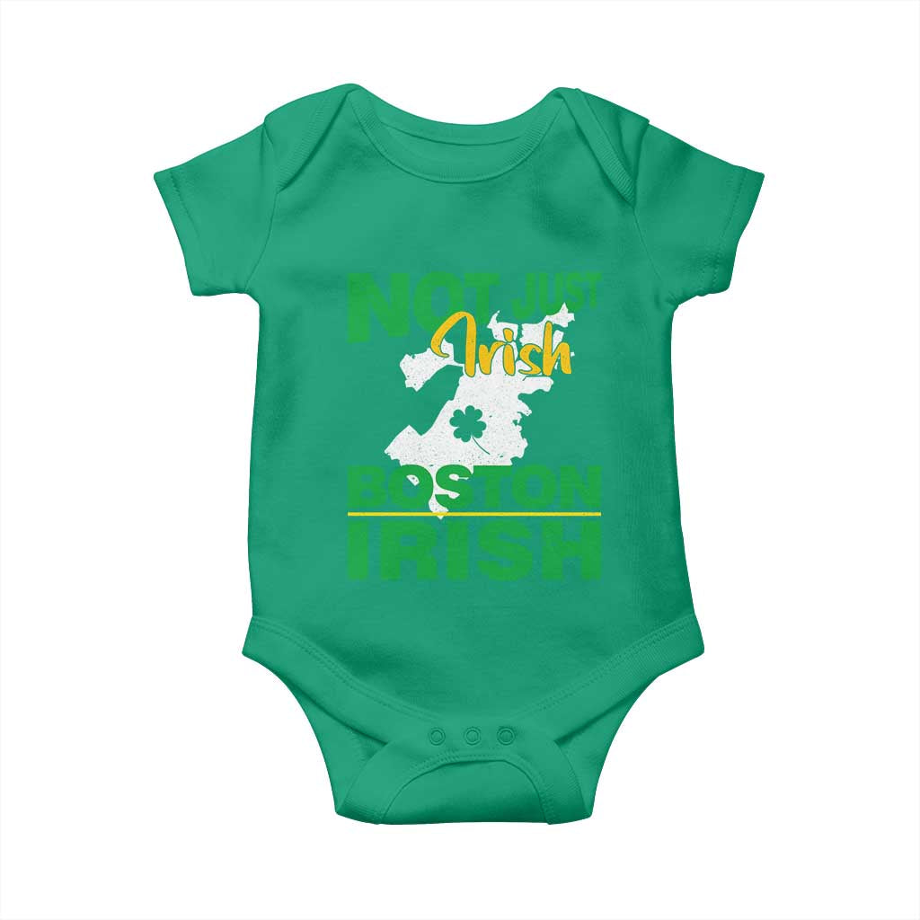 Funny Boston Irish Baby Onesie Not Just Irish Boston Irish Shamrock