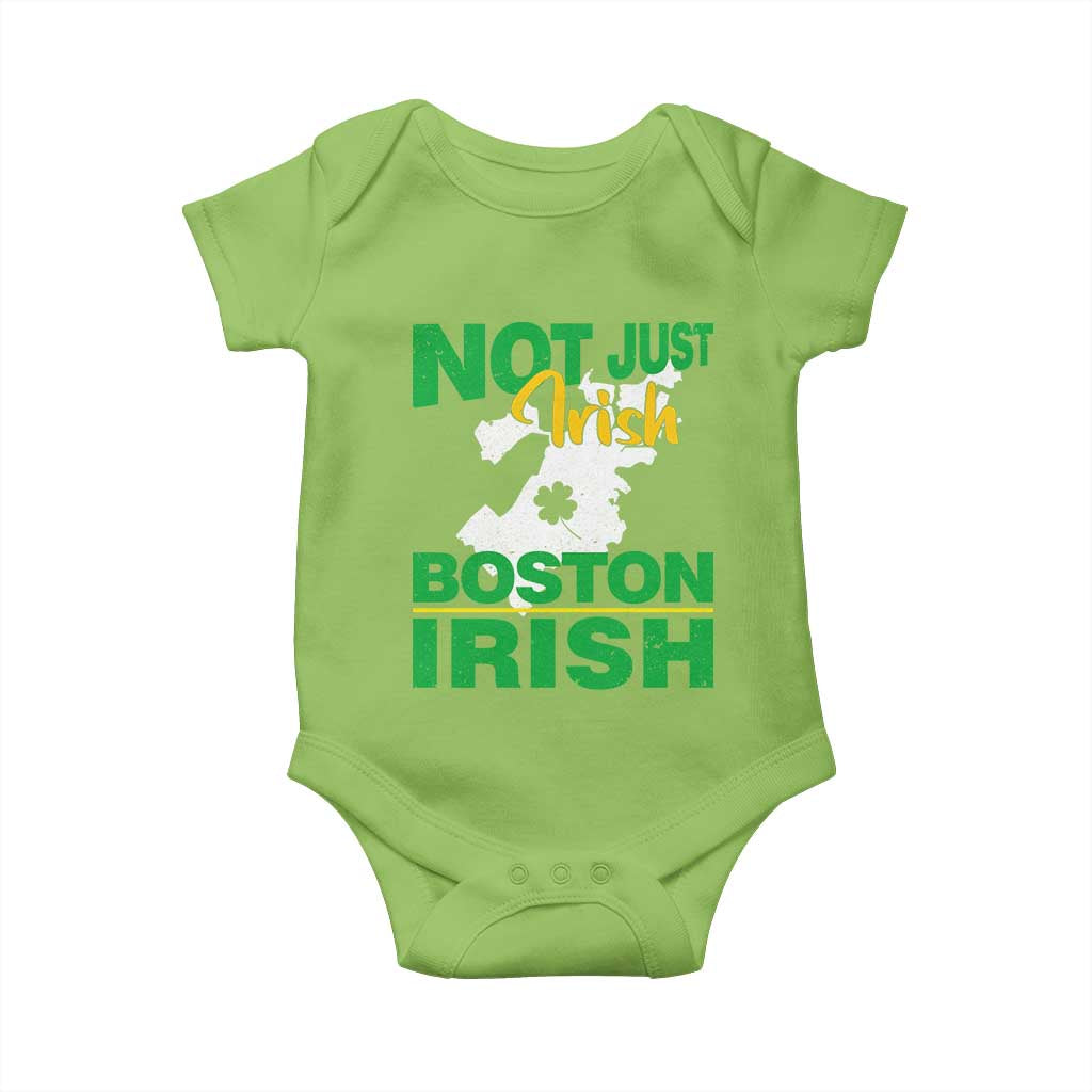 Funny Boston Irish Baby Onesie Not Just Irish Boston Irish Shamrock