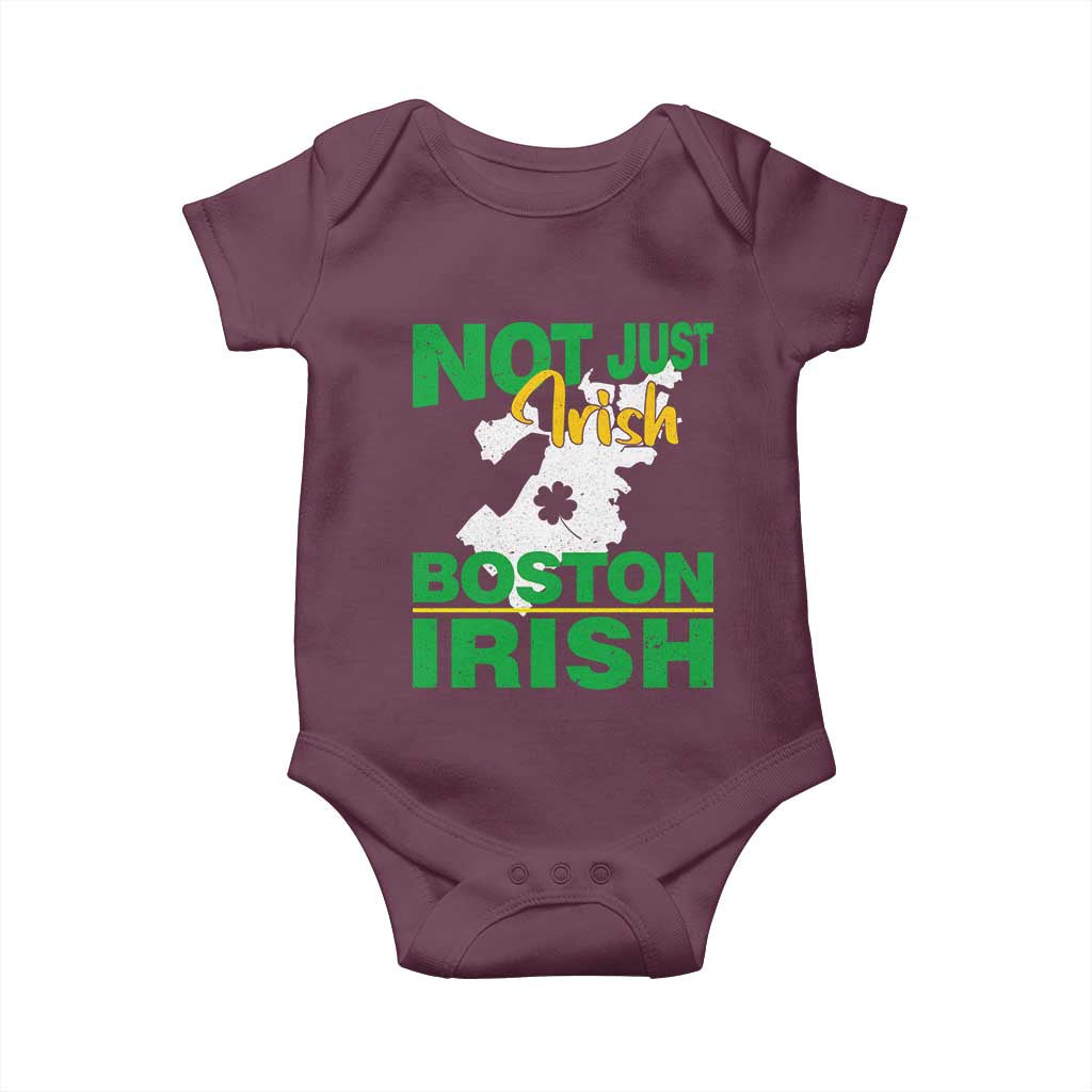 Funny Boston Irish Baby Onesie Not Just Irish Boston Irish Shamrock