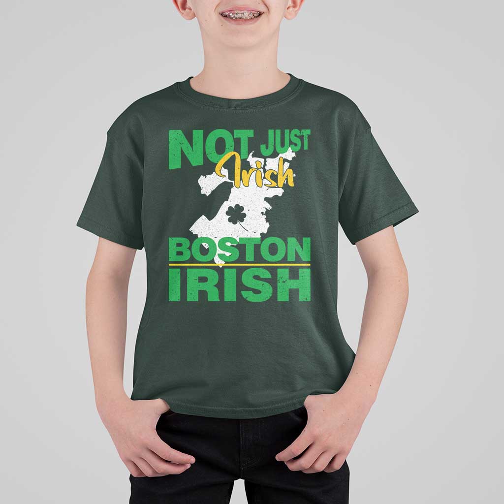 Funny Boston Irish T Shirt For Kid Not Just Irish Boston Irish Shamrock