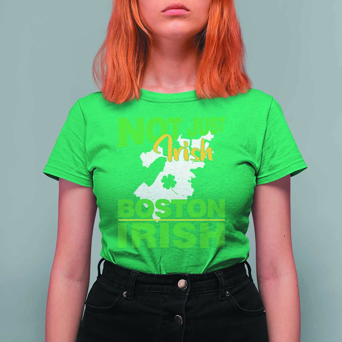 Funny Boston Irish T Shirt For Women Not Just Irish Boston Irish Shamrock