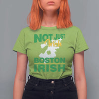 Funny Boston Irish T Shirt For Women Not Just Irish Boston Irish Shamrock