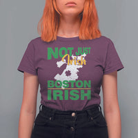 Funny Boston Irish T Shirt For Women Not Just Irish Boston Irish Shamrock