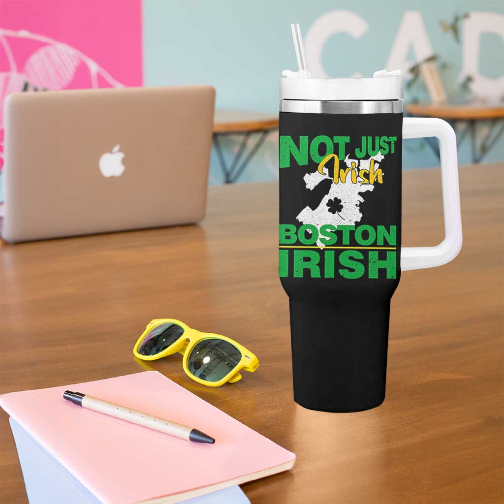 Funny Boston Irish Tumbler With Handle Not Just Irish Boston Irish Shamrock