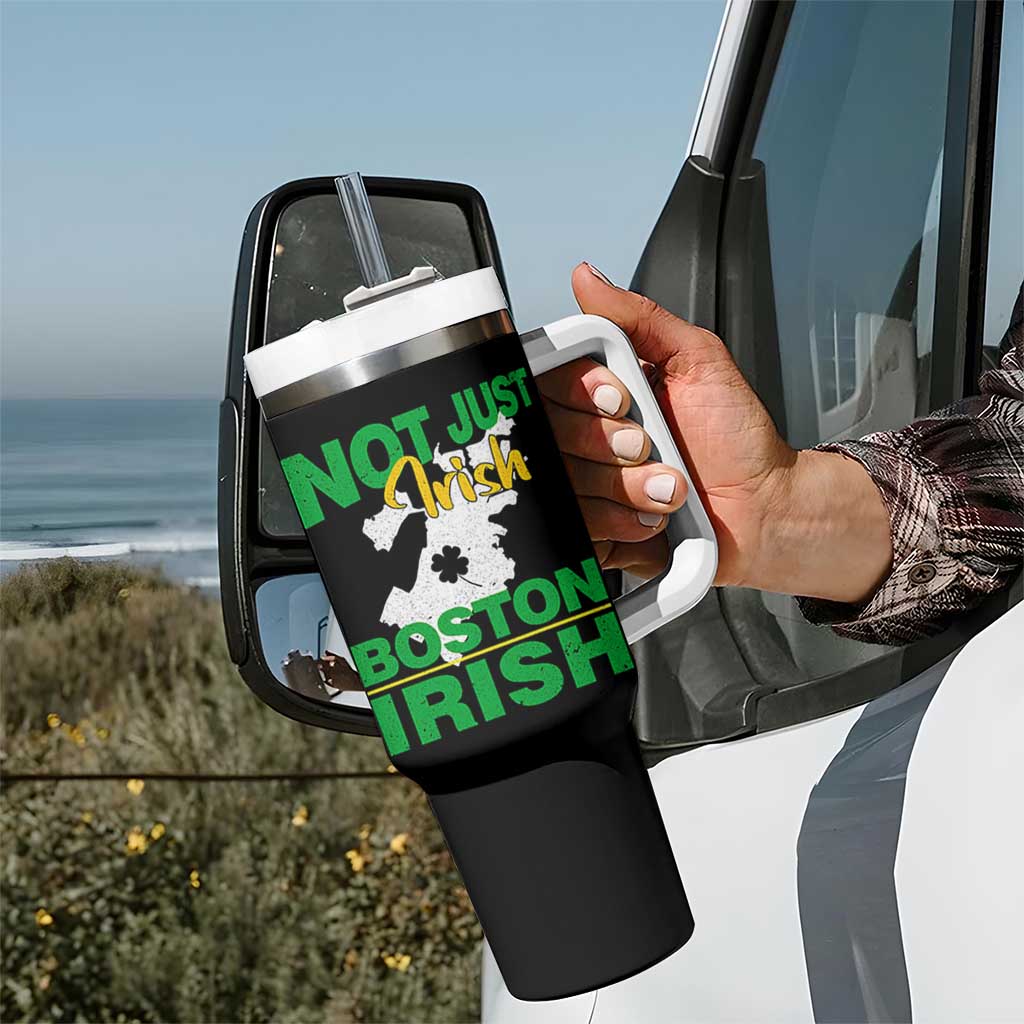 Funny Boston Irish Tumbler With Handle Not Just Irish Boston Irish Shamrock