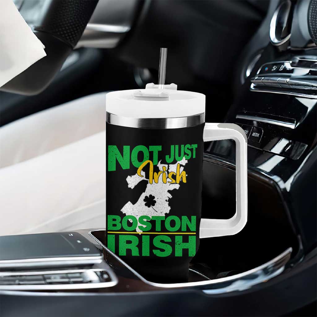 Funny Boston Irish Tumbler With Handle Not Just Irish Boston Irish Shamrock