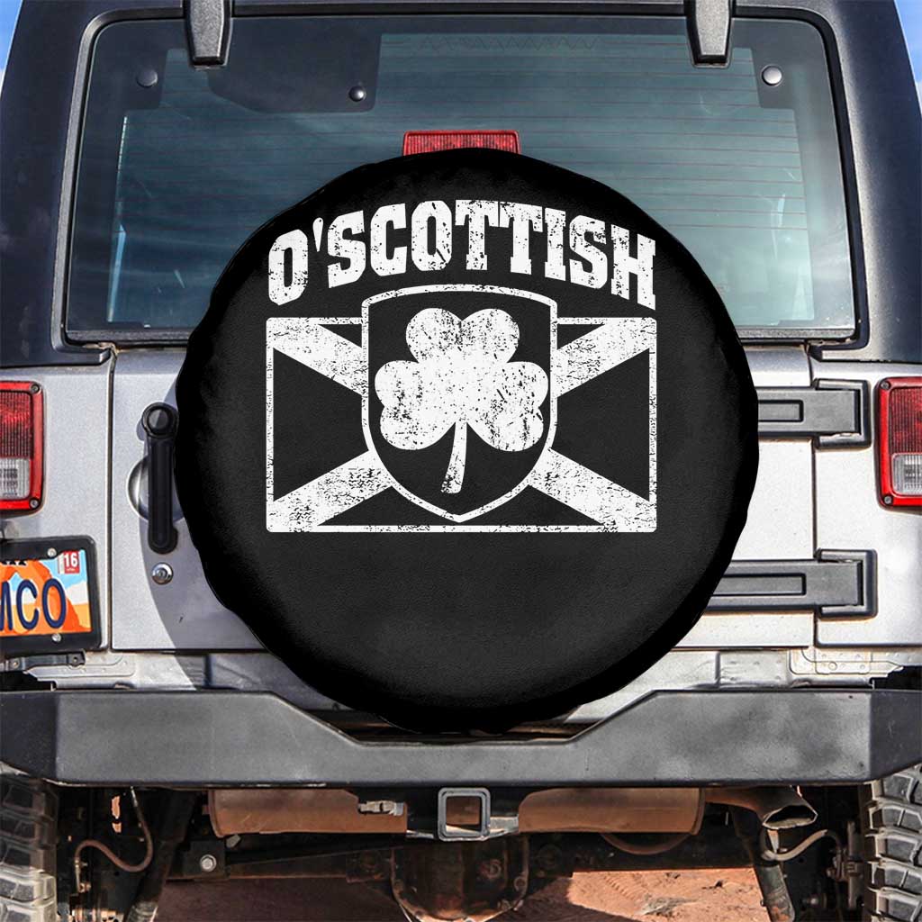 Irish-Scots Irish Scottish Spare Tire Cover O'Scottish Vintage Shamrock