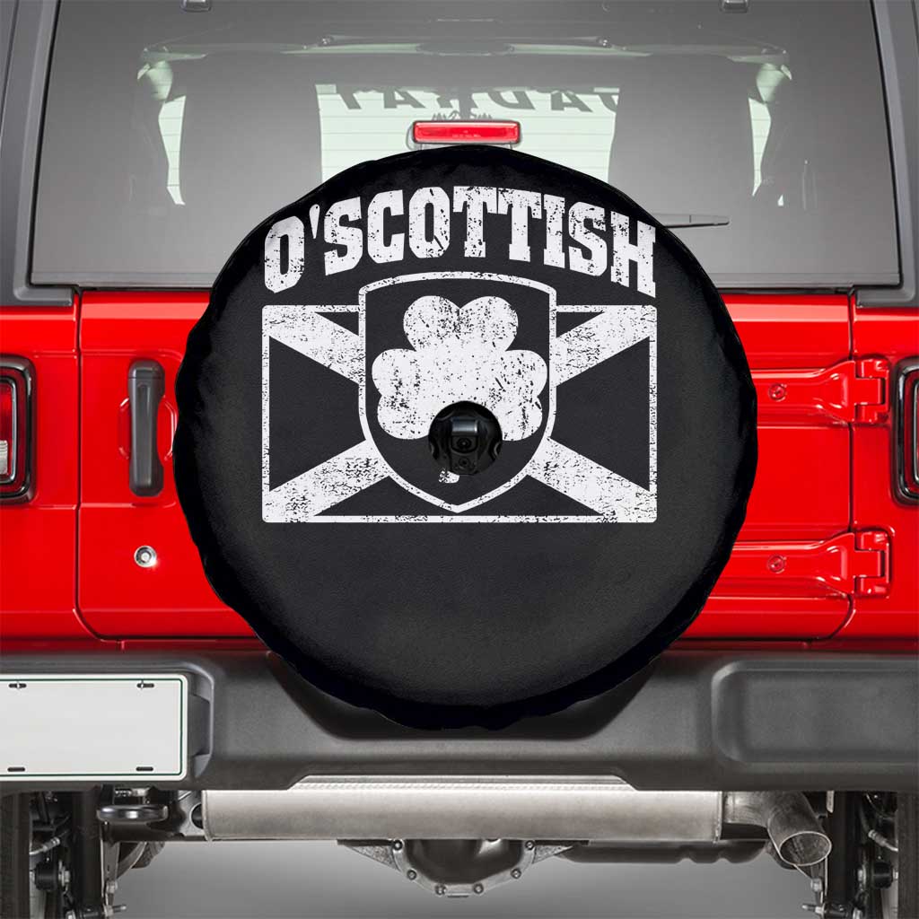Irish-Scots Irish Scottish Spare Tire Cover O'Scottish Vintage Shamrock