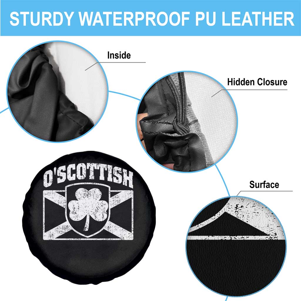 Irish-Scots Irish Scottish Spare Tire Cover O'Scottish Vintage Shamrock