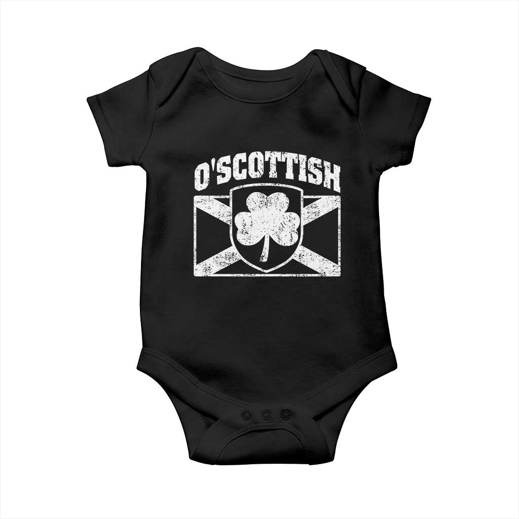 Irish-Scots Irish Scottish Baby Onesie O'Scottish Vintage Shamrock