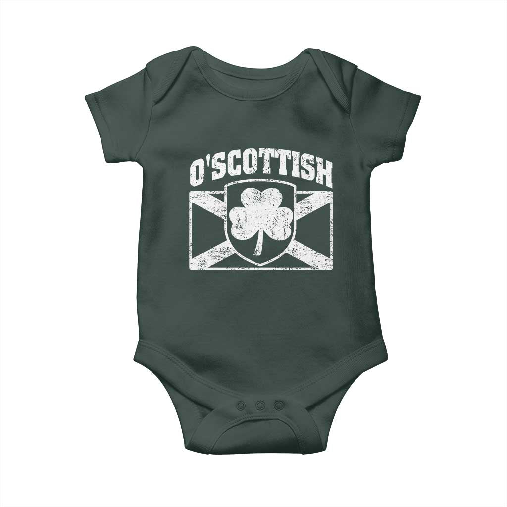 Irish-Scots Irish Scottish Baby Onesie O'Scottish Vintage Shamrock