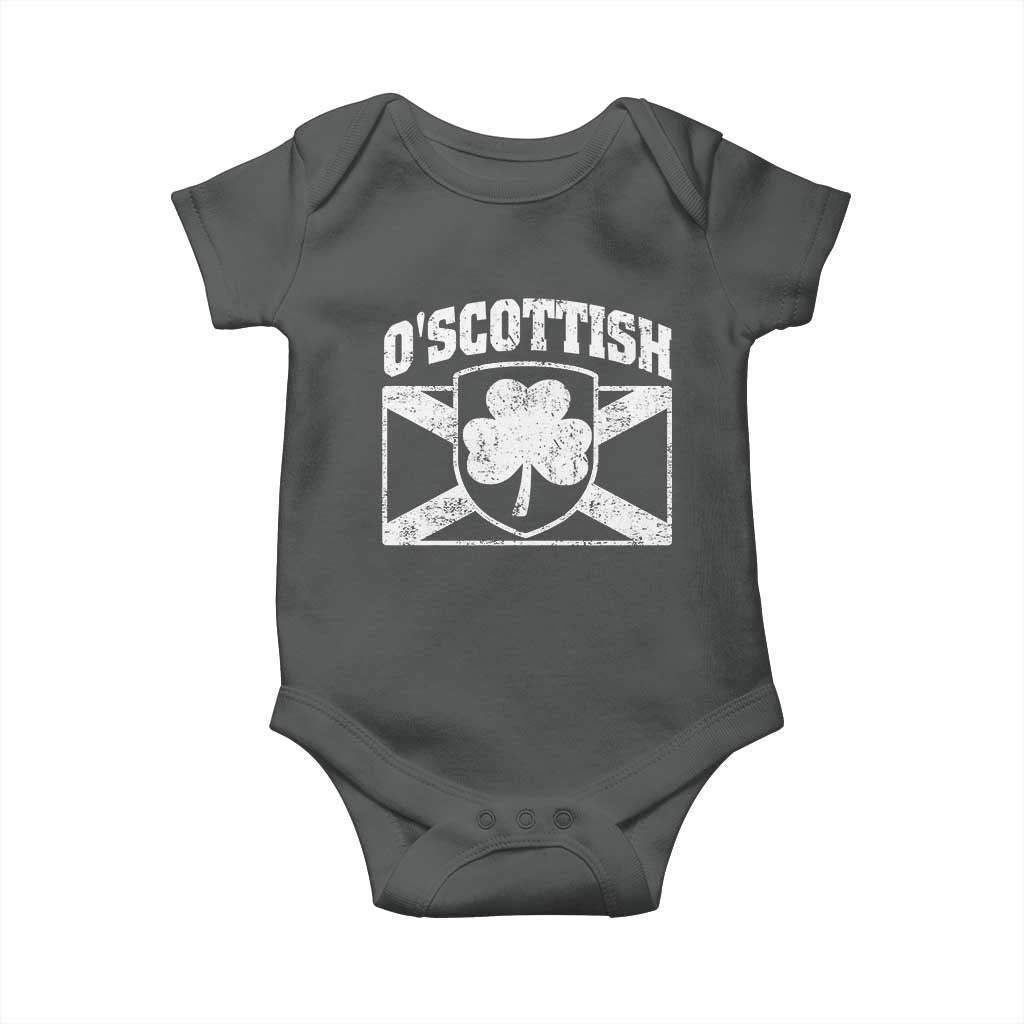 Irish-Scots Irish Scottish Baby Onesie O'Scottish Vintage Shamrock