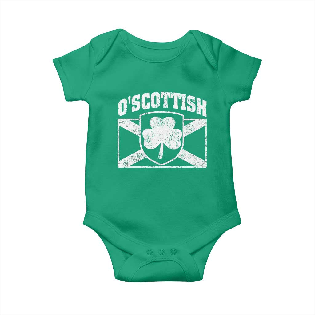 Irish-Scots Irish Scottish Baby Onesie O'Scottish Vintage Shamrock