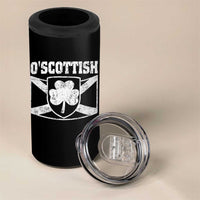 Irish-Scots Irish Scottish 4 in 1 Can Cooler Tumbler O'Scottish Vintage Shamrock